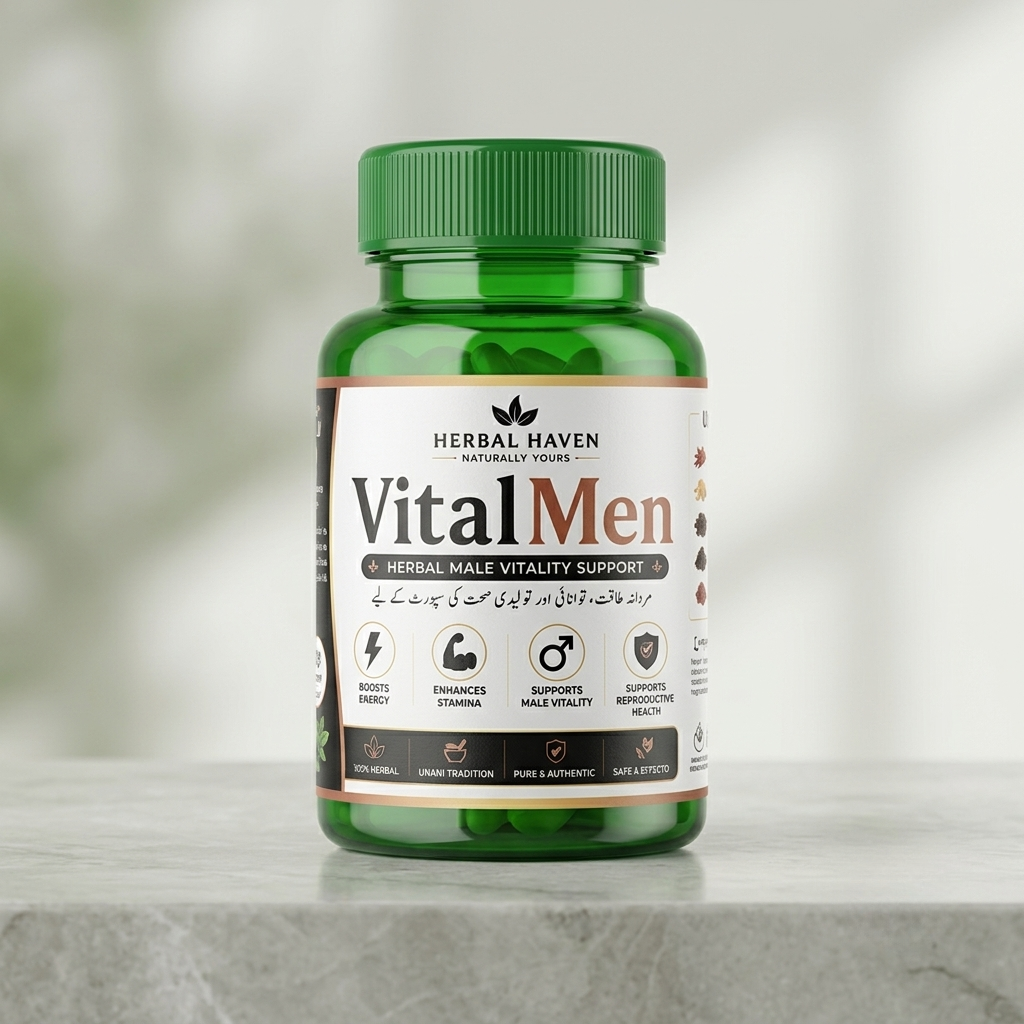 VitaMen Herbal Male Vitality Capsules – Herbal Energy, Stamina & Men’s Wellness Support